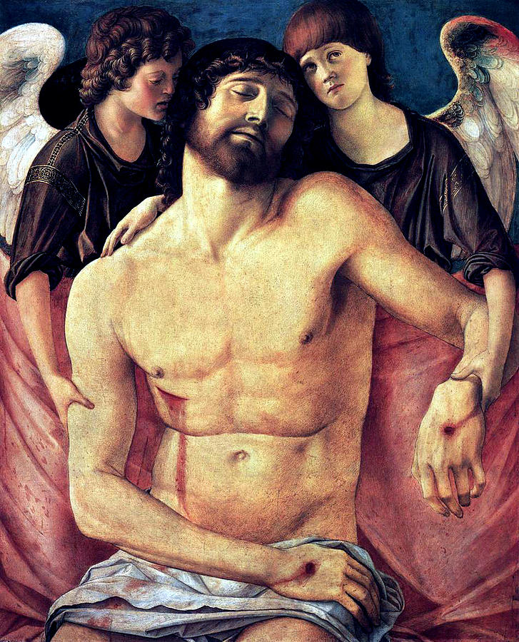 Giovanni Bellini Painting - Dead Christ Supported By Angels 1485 Giovanni Bellini by Karon Melillo DeVega