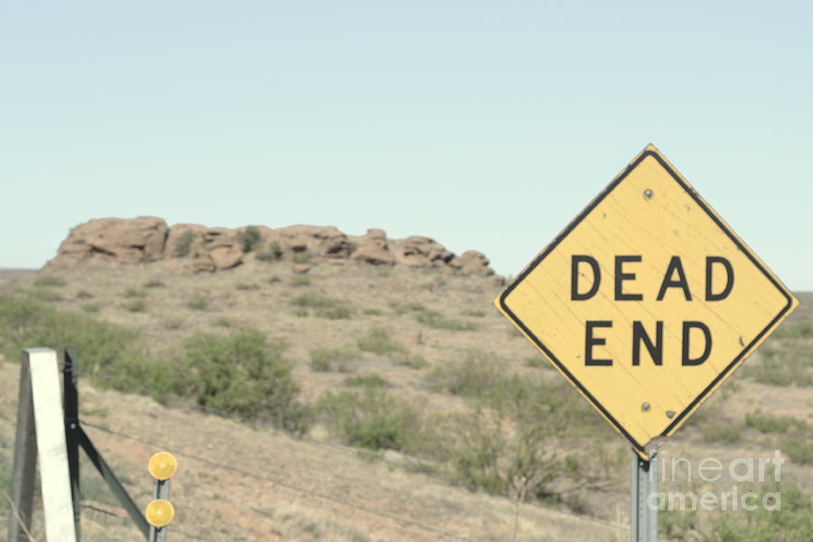 Sign Photograph - Dead End by Cat Rondeau