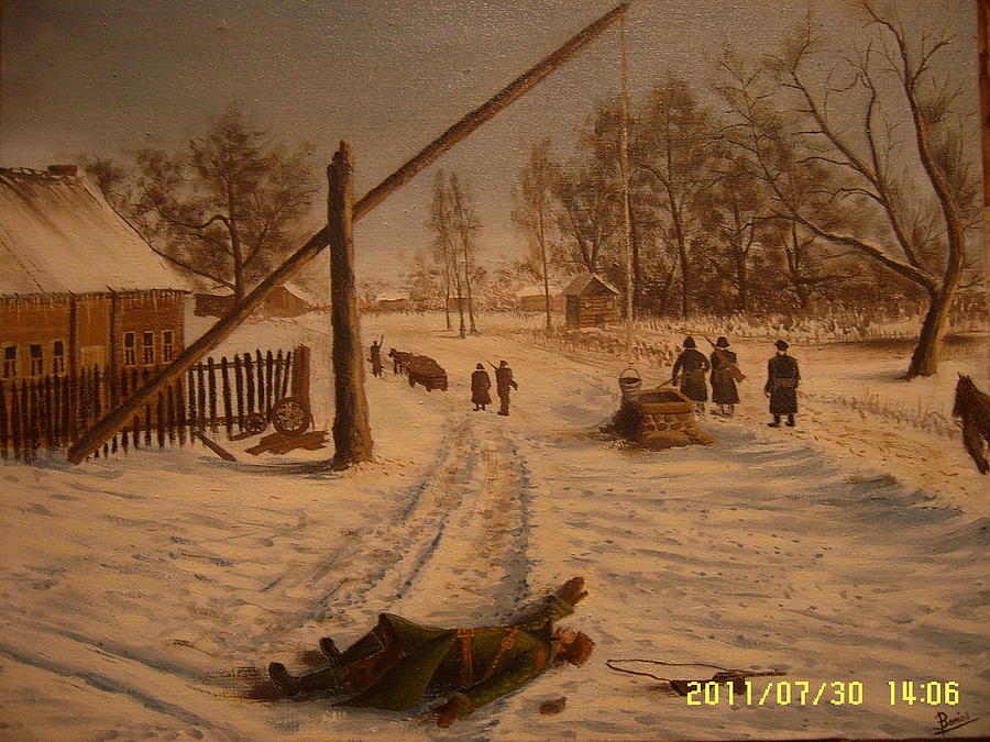 War Painting - Dead Soldier by Dima B