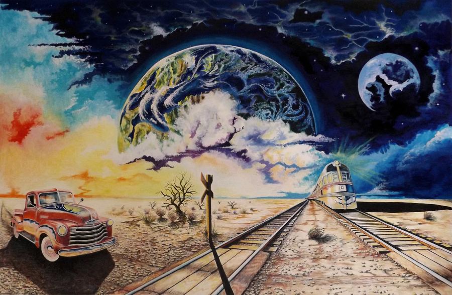 Surreal Drawing Mixed Media - Dead Tree Junction by David Neace Surreal Drawing Mixed Media - Dead Tree Junction by David Neace