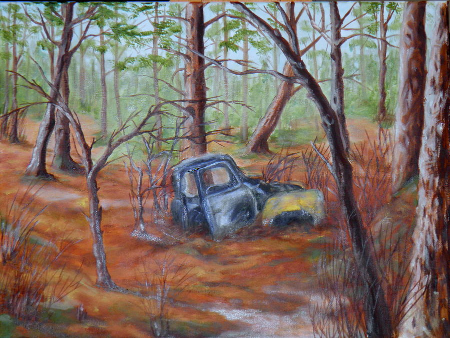 Dead Truck 1 Painting by Ida Eriksen