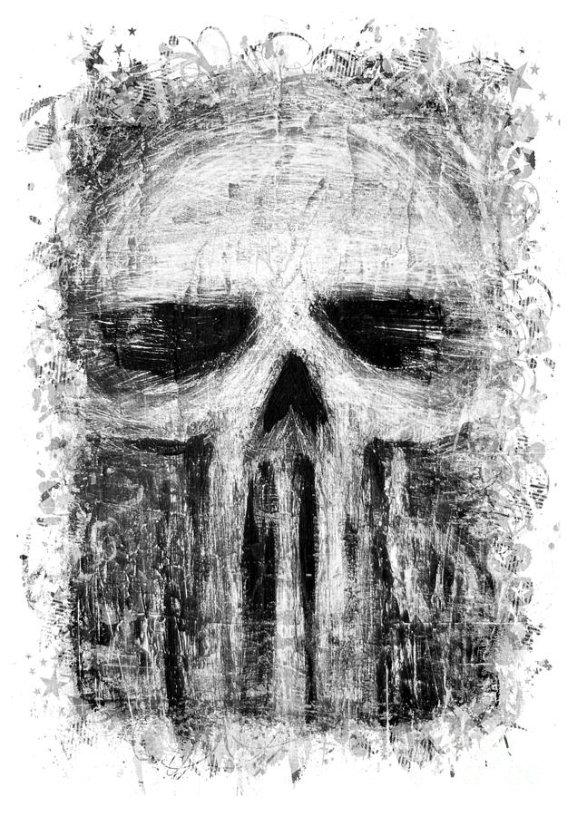 Deadly Skull Painting by Roseanne Jones