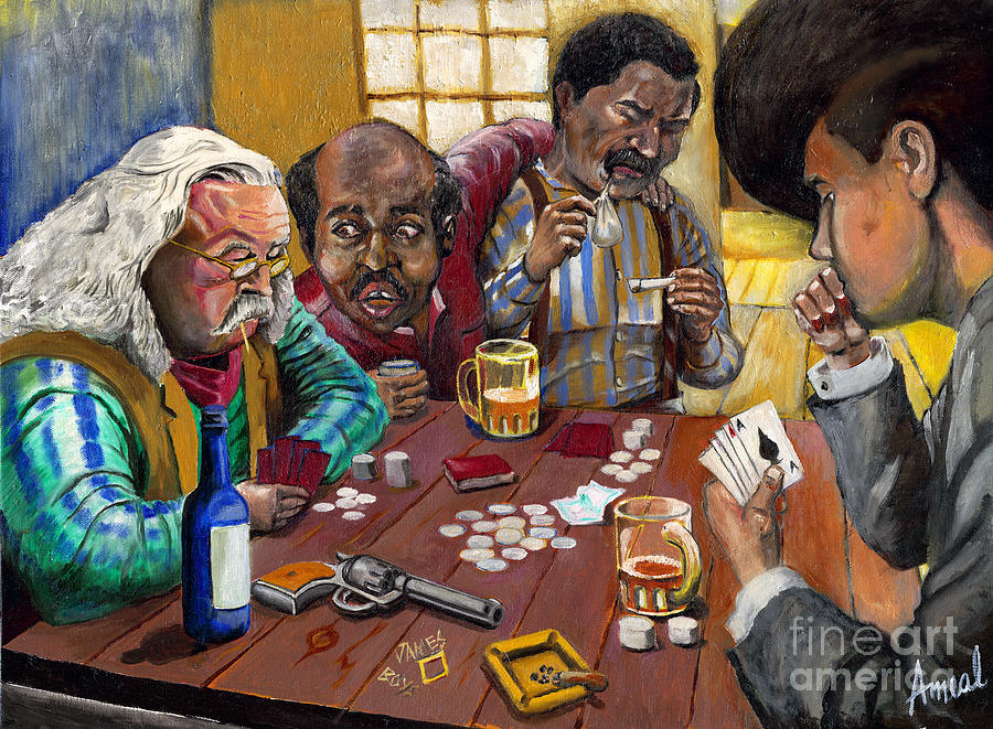 Dead mans Hand Painting by George Ameal Wilson