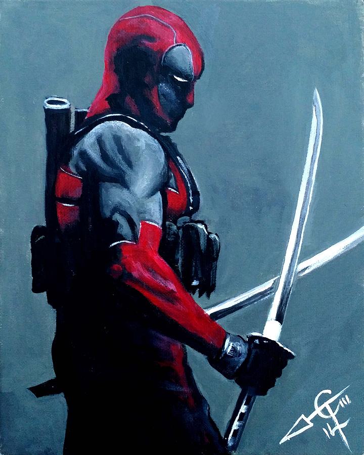 Deadpool Painting by Tom Carlton