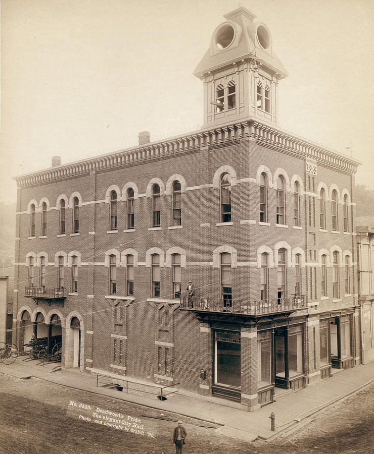 Deadwood City Hall, 1890 Photograph by Granger