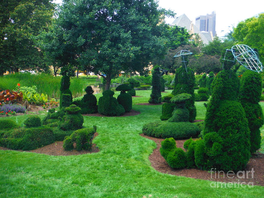 Topiary Garden Photograph - Deaf School Topiary Park Sculpture  by Paddy Shaffer