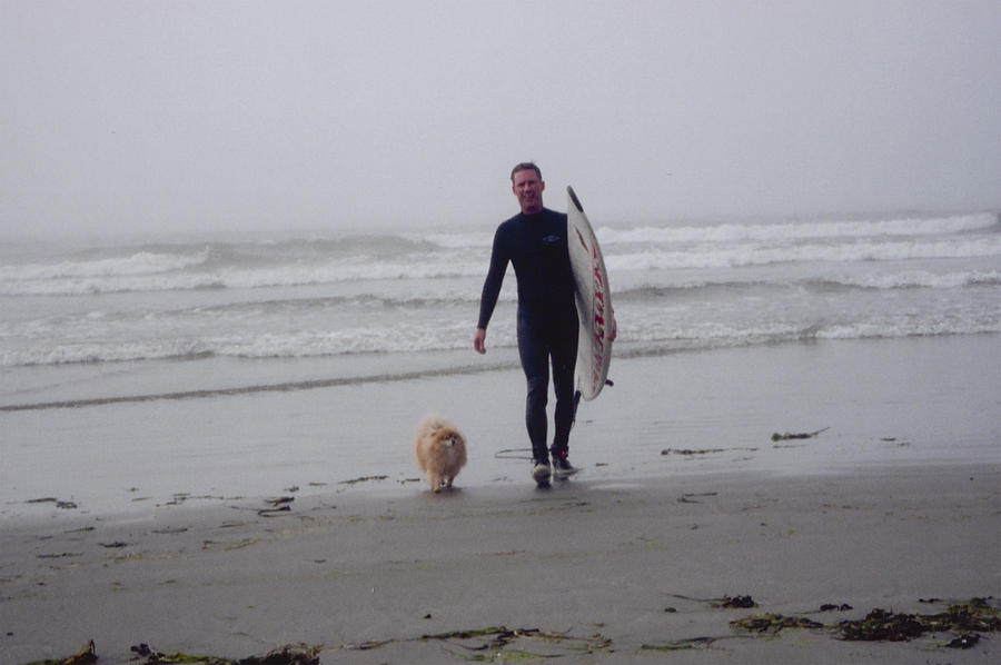 Pomeranian Photograph - Dean and M on the Beach by Shauna Love