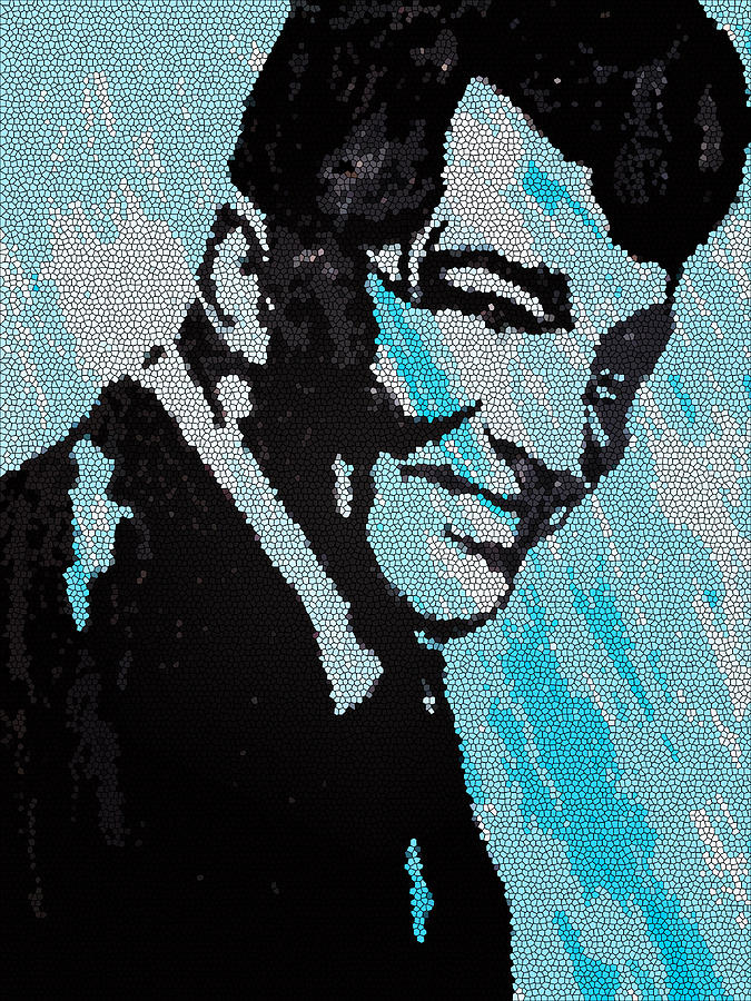 Famous Singers Painting - Dean Martin In Stained Glass by Robert Margetts