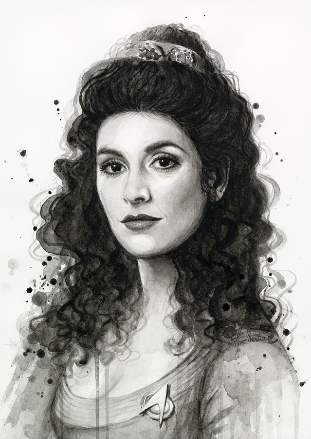 Deanna Troi - Star Trek Fan Art Painting by Olga Shvartsur