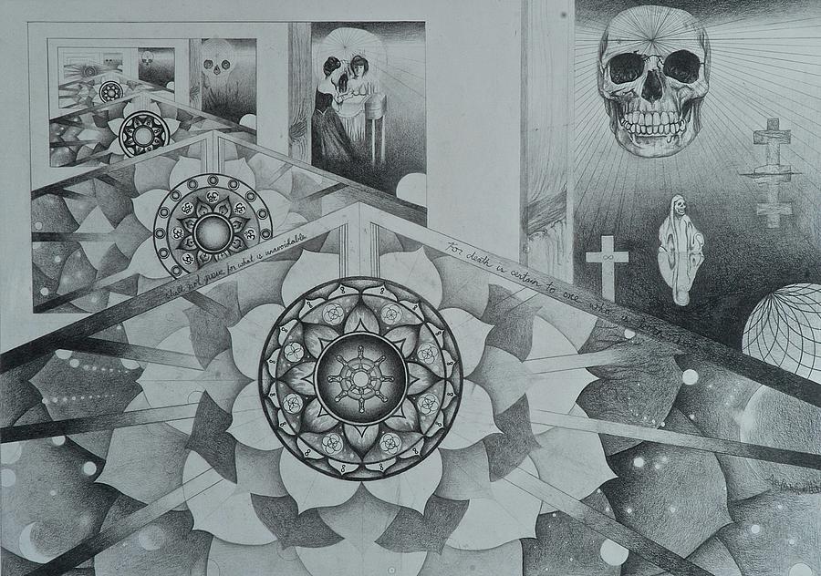 Skull Photograph - Death as a Mandala and a Fractal by Alec Falle Hamilton