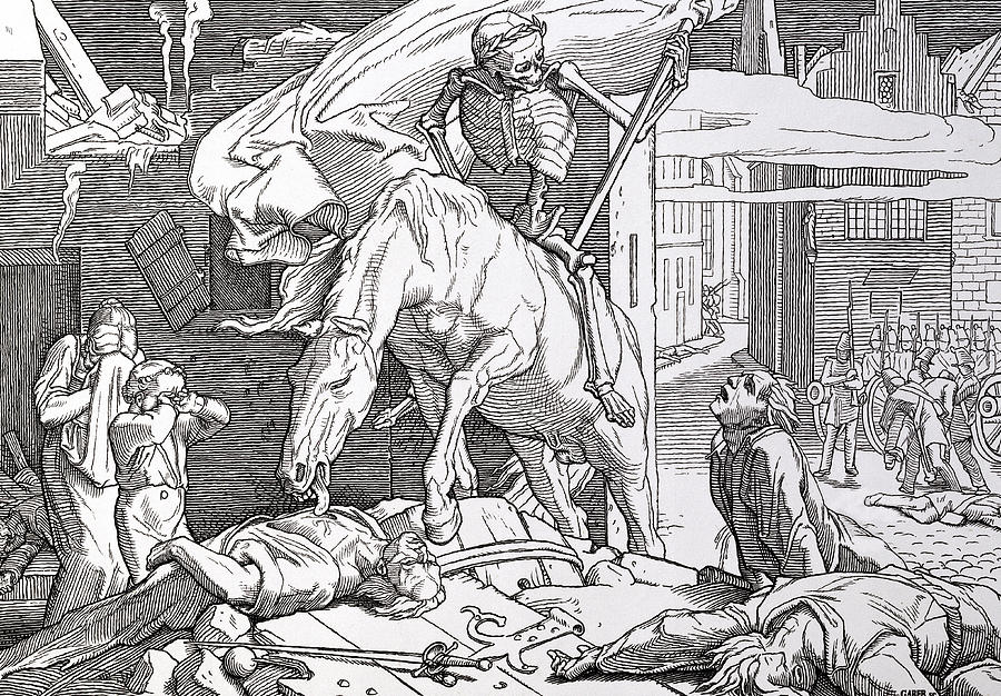 Horse Drawing - Death as Victor by Alfred Rethel