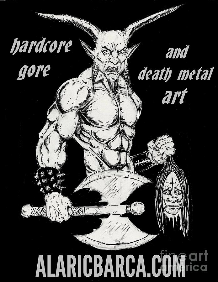 Death Metal Drawing by Alaric Barca
