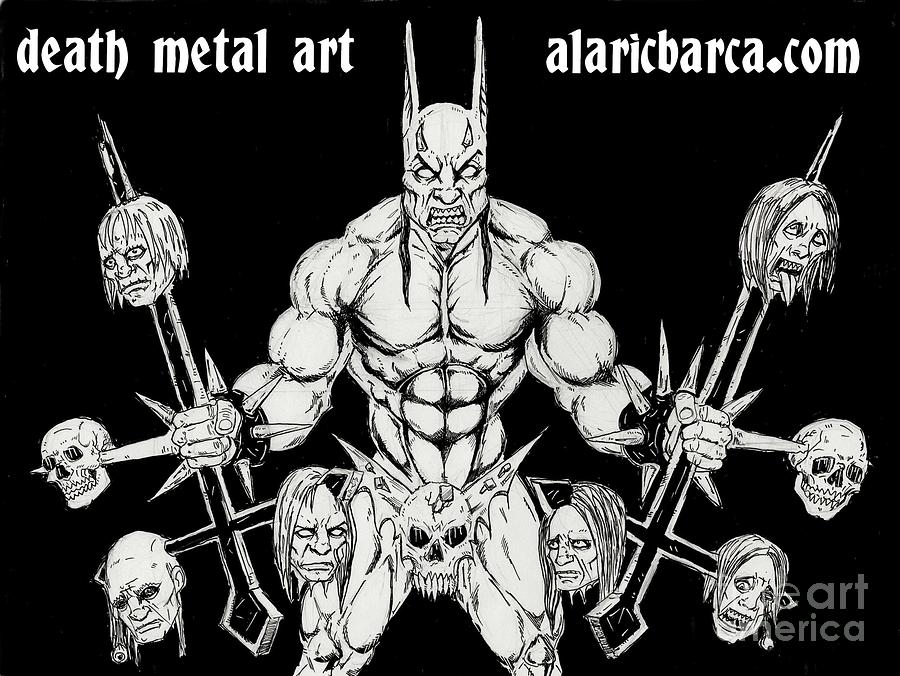 Death Metal Devil Drawing by Alaric Barca
