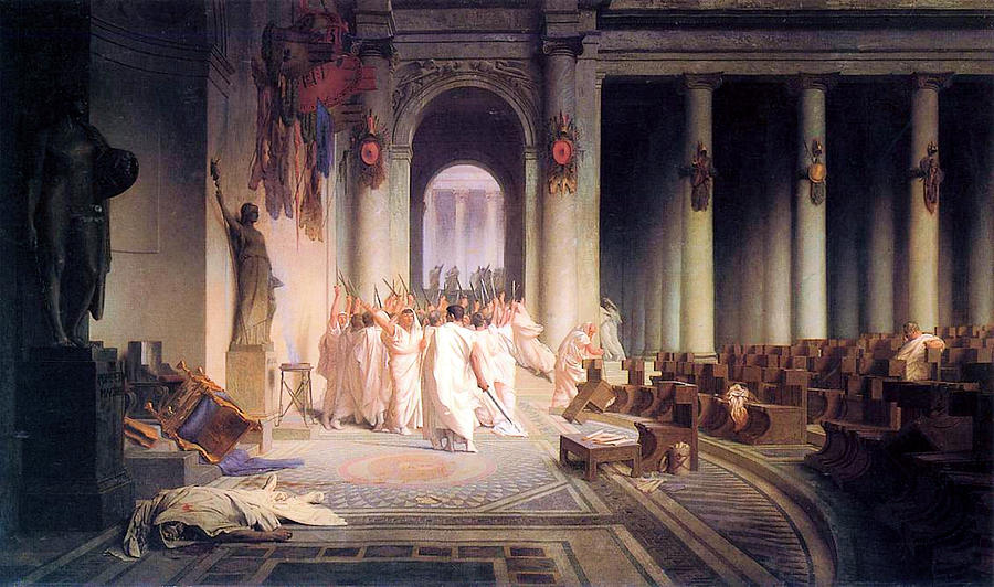 Jean Leon Gerome Painting - Death of Caesar by Jean Leon Gerome