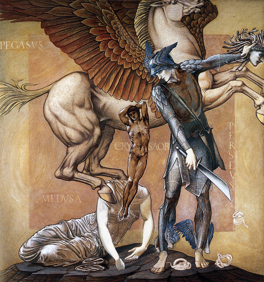 Horse Digital Art - Death Of Medusa by Edward Burne Jones