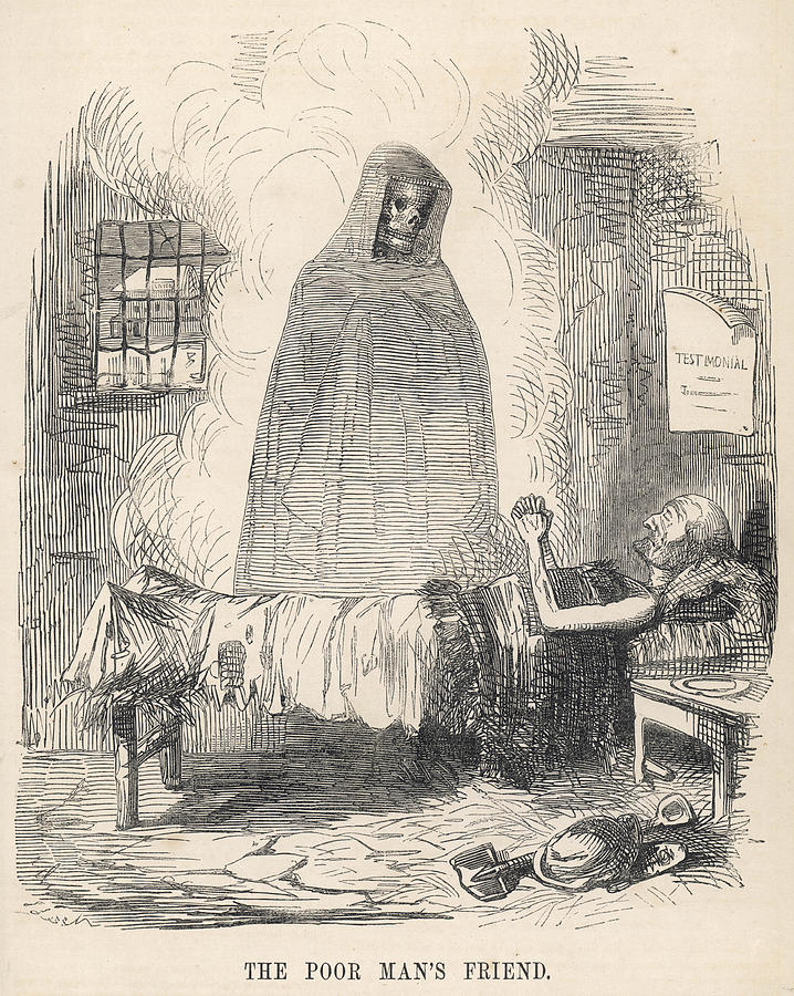 Death Portrayed As The Poor Man's Drawing by Mary Evans Picture Library