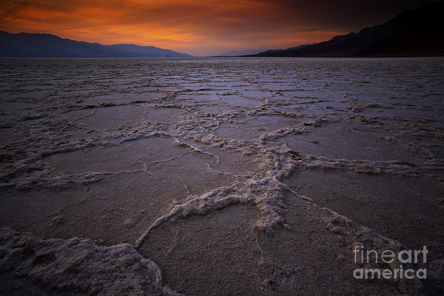 Death Valley Fiery Sunset Photograph by Marco Crupi