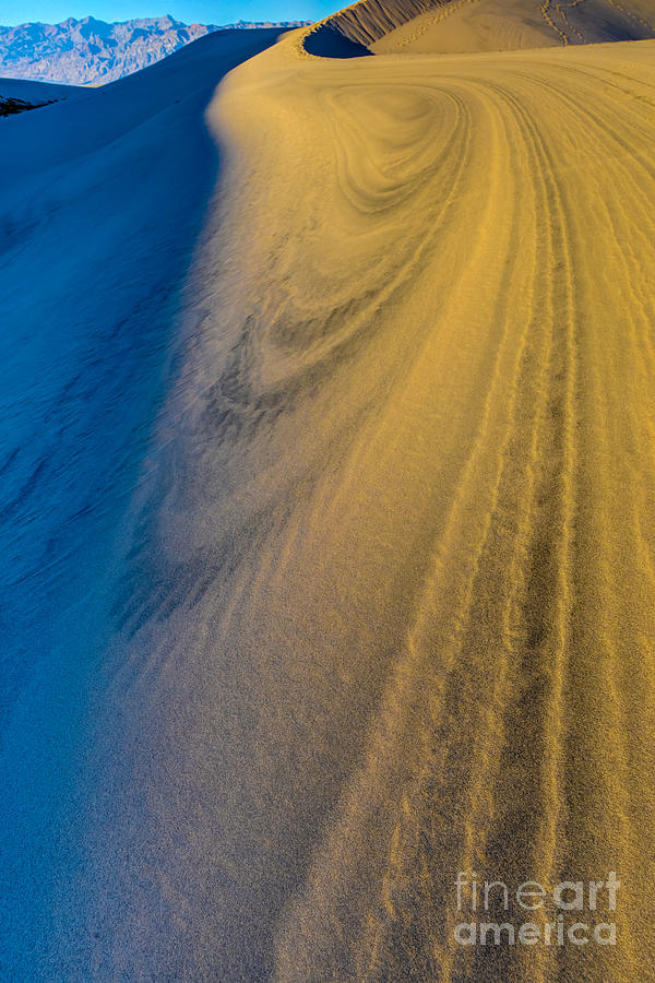 Death Valley Sunset Dune Wind Spiral Photograph by Gary Whitton