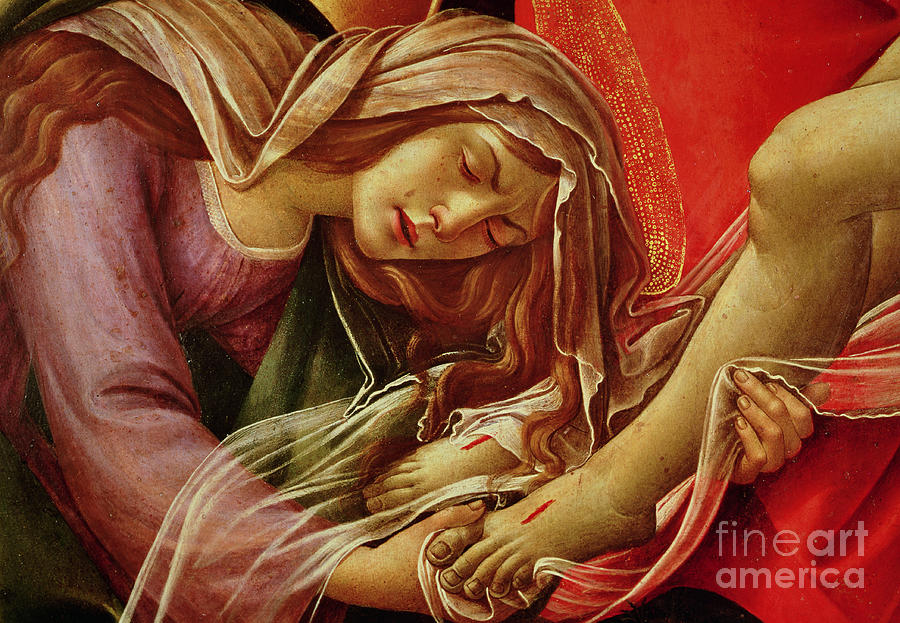 Detail From The Lamentation of Christ Painting by Sandro Botticelli