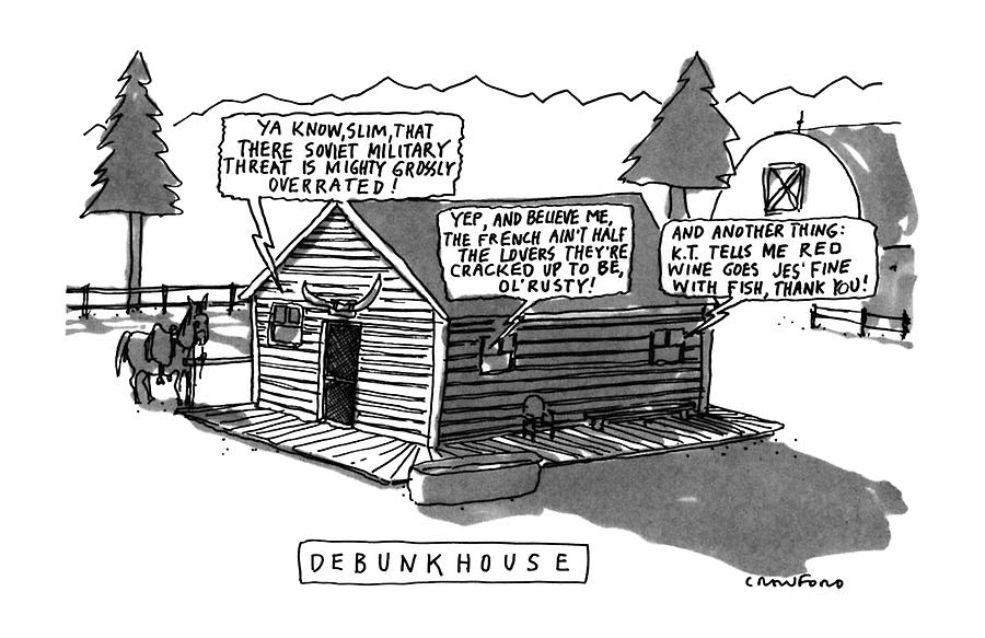 Debunkhouse Drawing by Michael Crawford