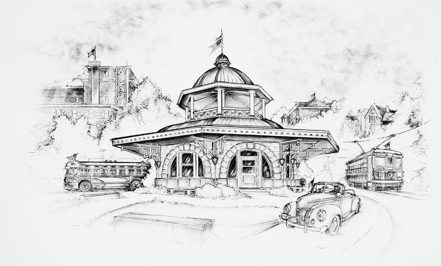 Decatur Transfer House Drawing by Scott and Dixie Wiley