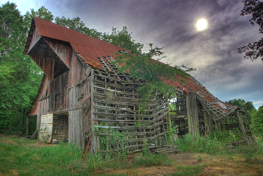 Nature Photograph - Decaying Barn by Perry Harmon