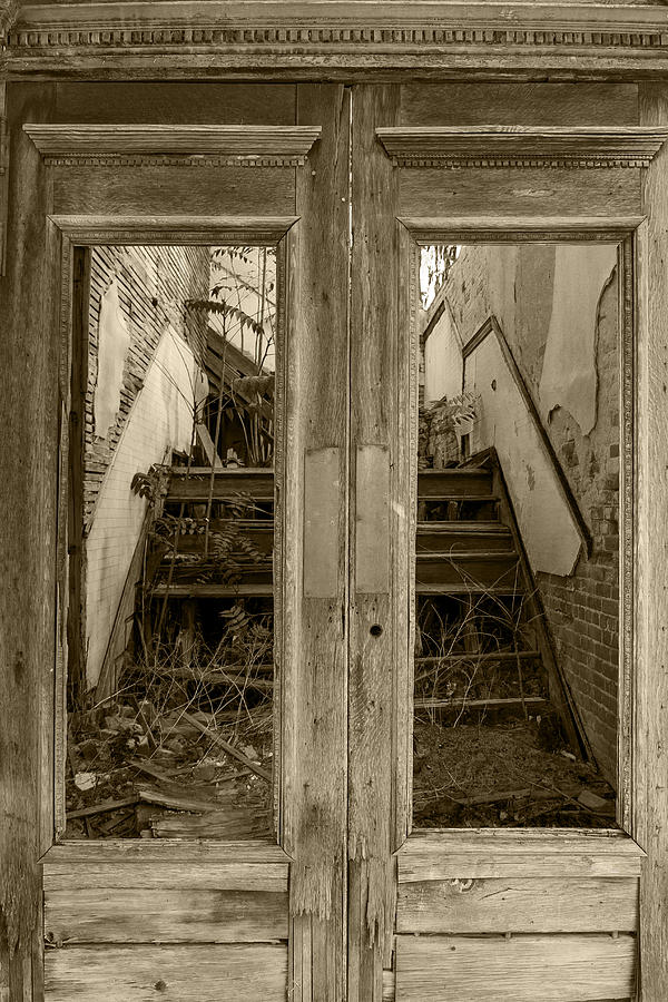 Decaying History in Black and White Photograph by Jim Moss