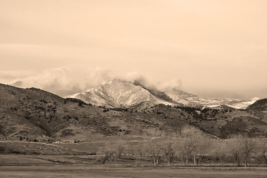 December 16th Twin Peak Sunrise Sepia View Photograph by James BO Insogna