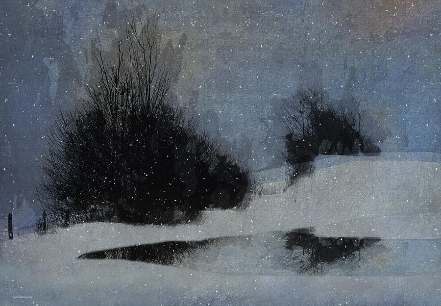 Winter Digital Art - December Dusk by Ron Jones