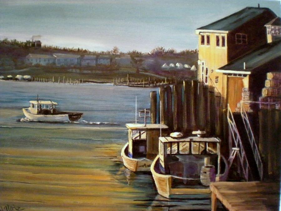 Pier Painting - December Morning by Janet Glatz