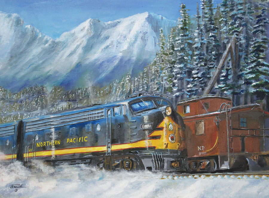 Winter Painting - December on Stampede Pass by Christopher Jenkins