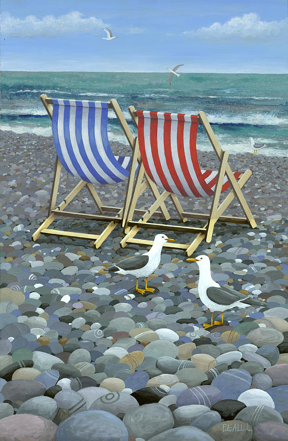 Animal Photograph - Deck Chairs by MGL Meiklejohn Graphics Licensing