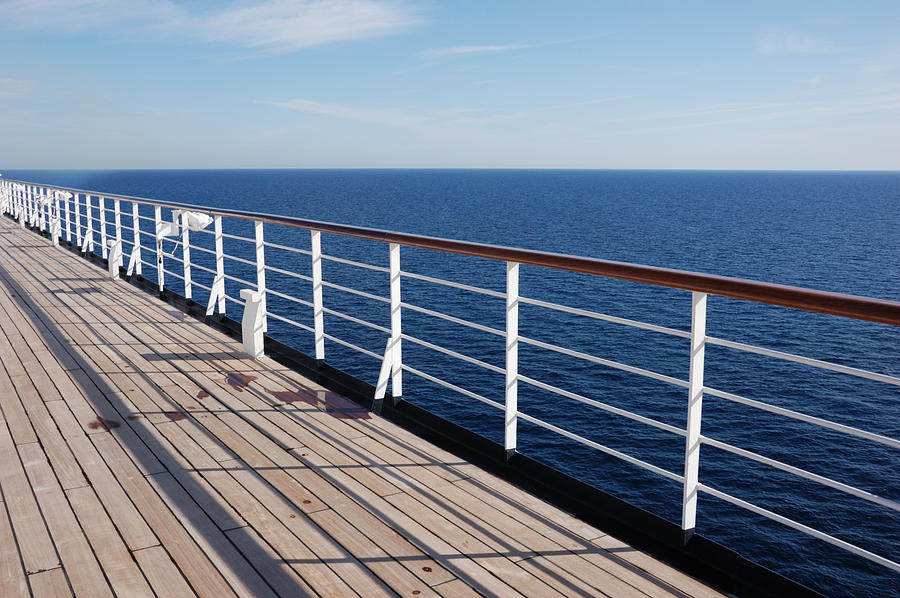 Deck of a Cruise Ship Photograph by Hutchyb