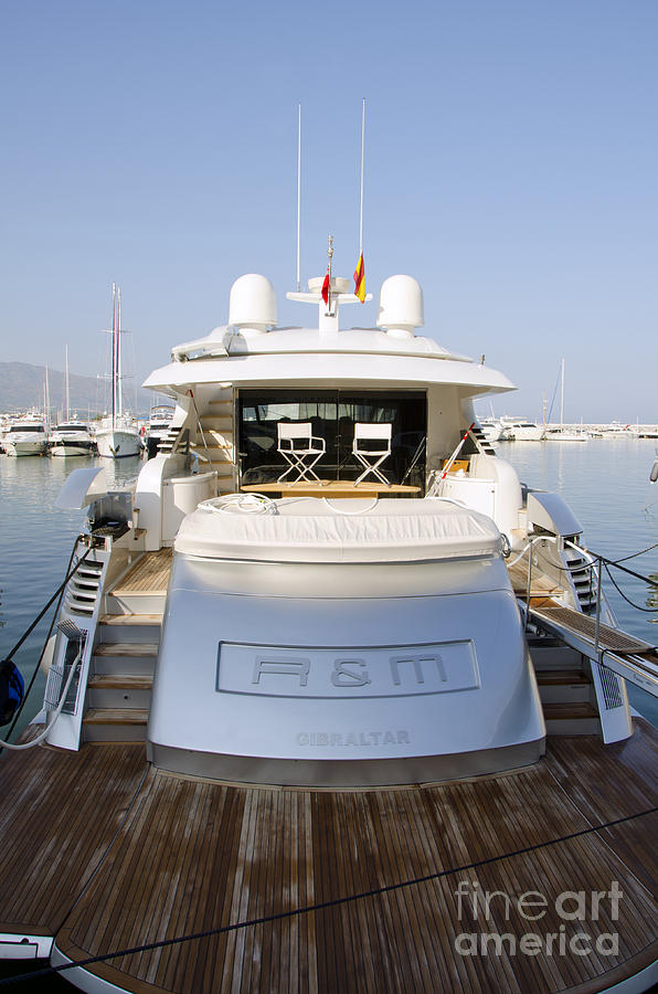 Deck of a Yacht in Puerto Banus in Spain Photograph by Perry Van Munster