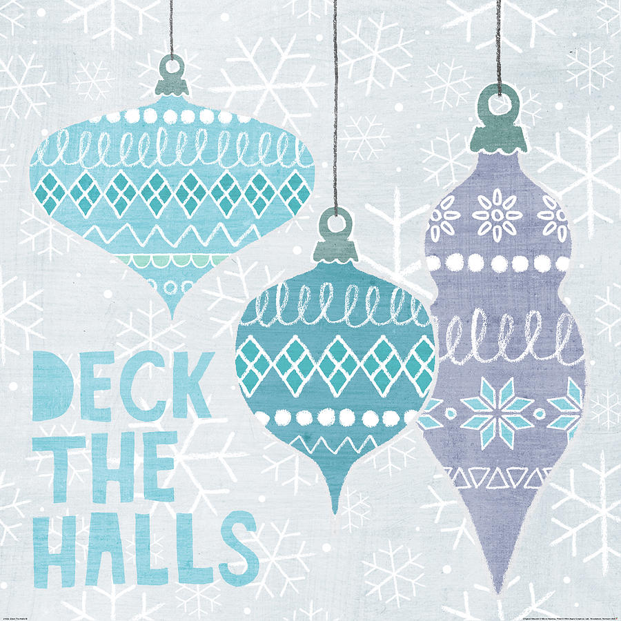 Christmas Painting - Deck The Halls IIi by Moira Hershey