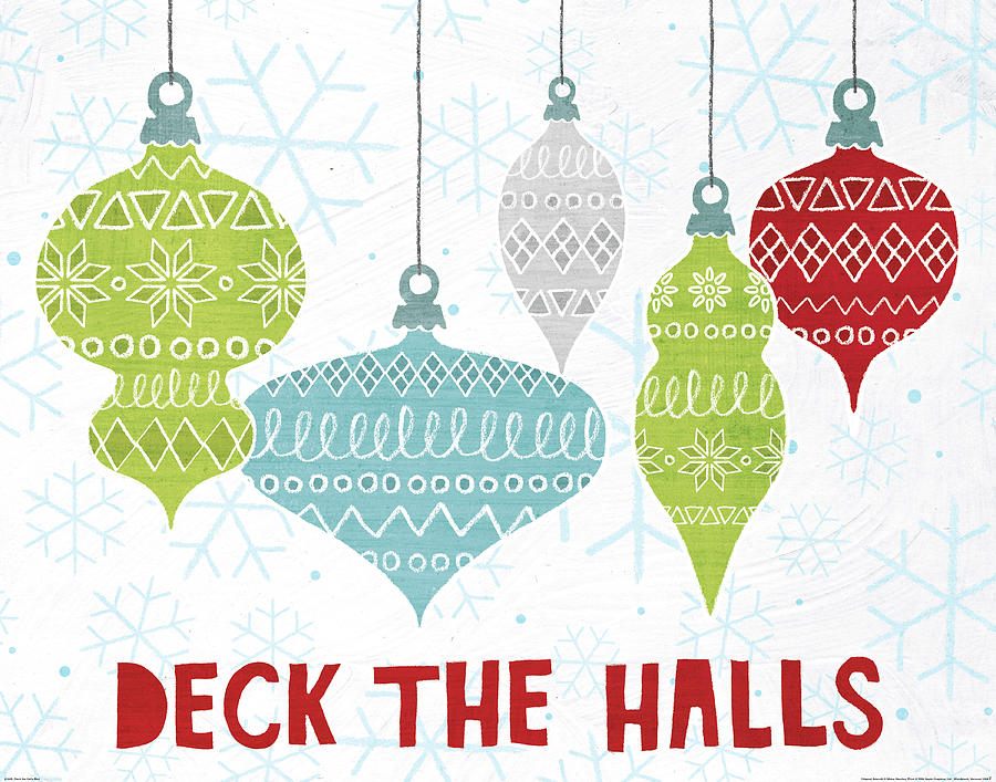 Christmas Painting - Deck The Halls Red by Moira Hershey