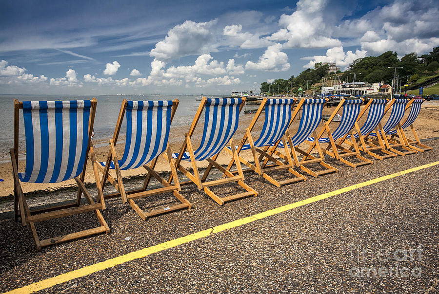 Holiday Photograph - Deckchairs at Southend by Sheila Smart Fine Art Photography