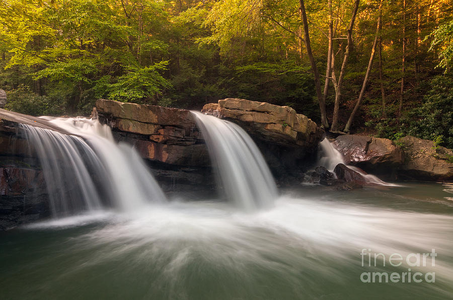 Waterfall Photograph - Deckers Creek D30019133 by Kevin Funk