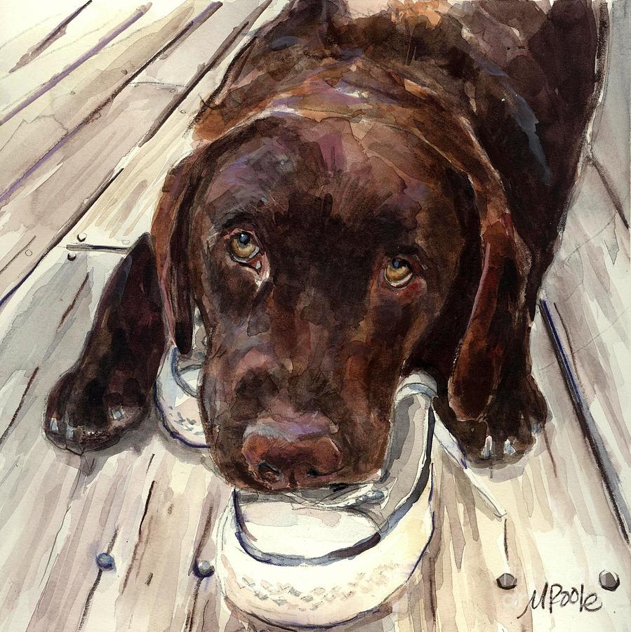 Labrador Retriever Painting - Deckhand by Molly Poole