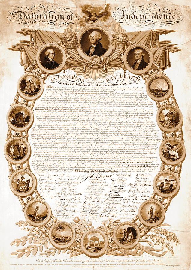 Declaration of Independence 1818 Photograph by Padre Art
