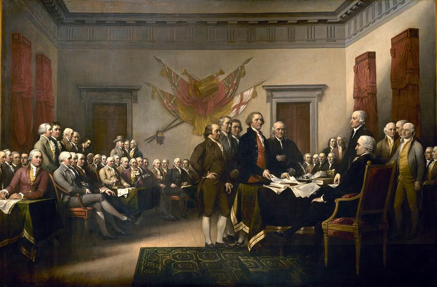 John Trumbull Digital Art - Declaration of Independence by John Trumbull