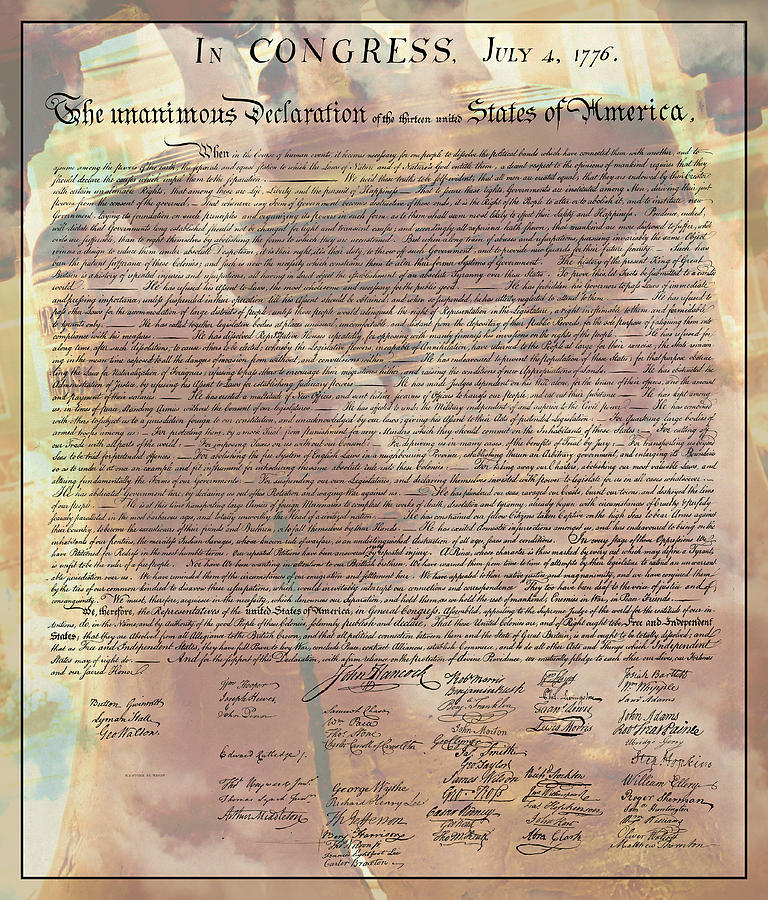 Fourth Of July Photograph - Declaration of Independence by Stephen Stookey