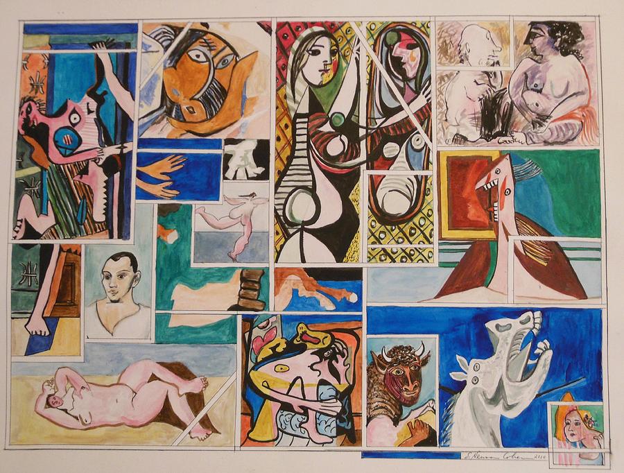 Deconstructing Picasso - Seduction and Rage Painting by Esther Newman-Cohen