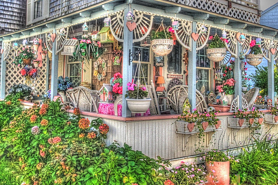 An Iconic Marthas Vineyard Gingerbread Cottage Photograph by Constantine Gregory