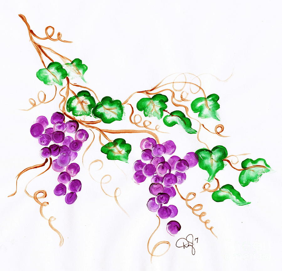 Decorative Grapes 2 Painting