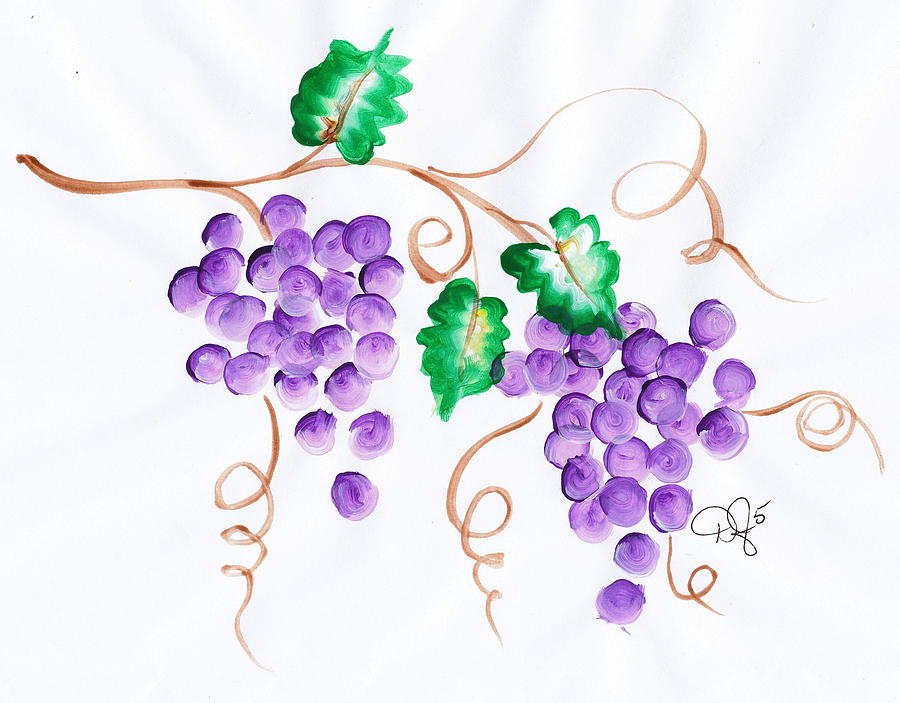 Decorative Grapes Painting