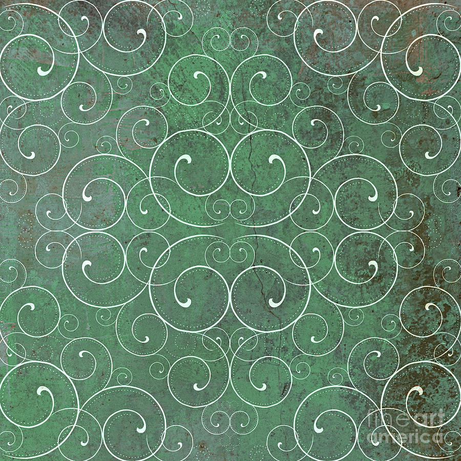 Decorative Green Spirals  Photograph by Mindy Bench