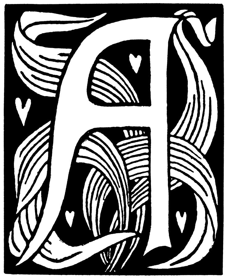 Decorative Initial, 1893 Painting by Granger