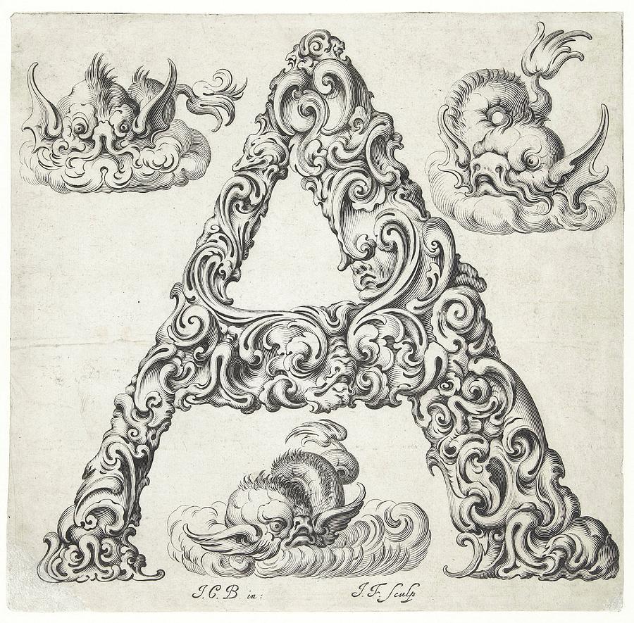 Decorative Letter Type A 1650 Photograph by Georgia Clare