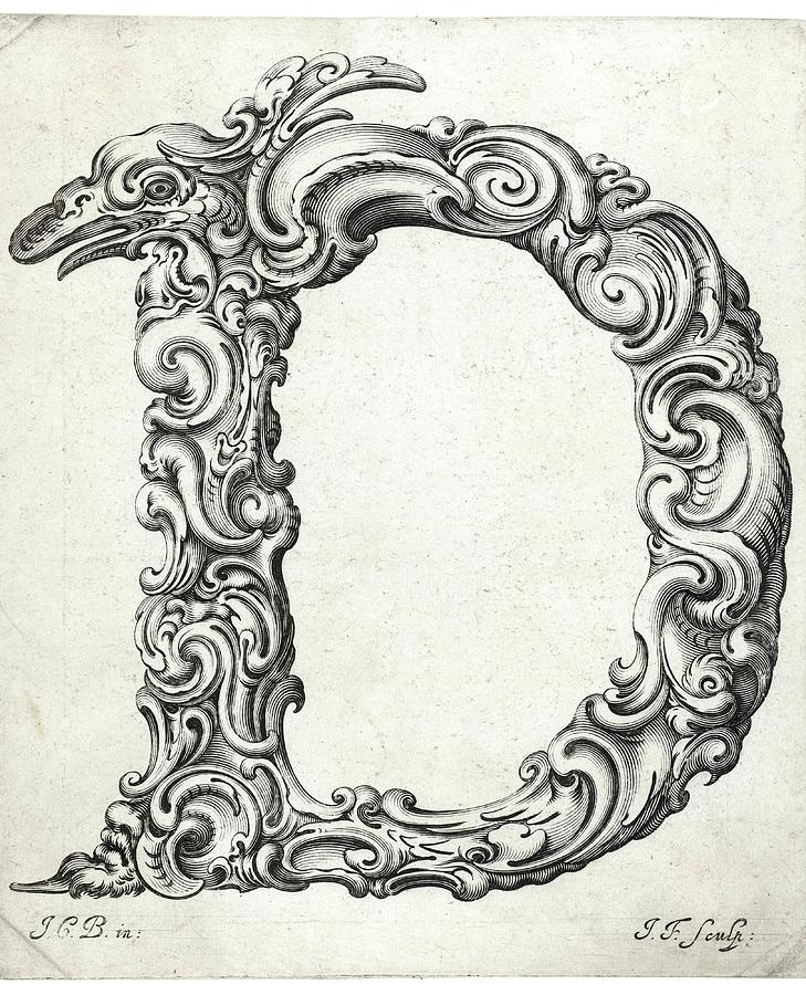 Decorative Letter Type D 1650 Photograph by Georgia Clare
